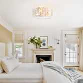 12.5-in Vintage Distressed White Caged Ceiling Fan with Remote Light(7-Blade)